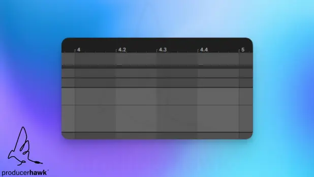 A measure in arrangement view in Ableton